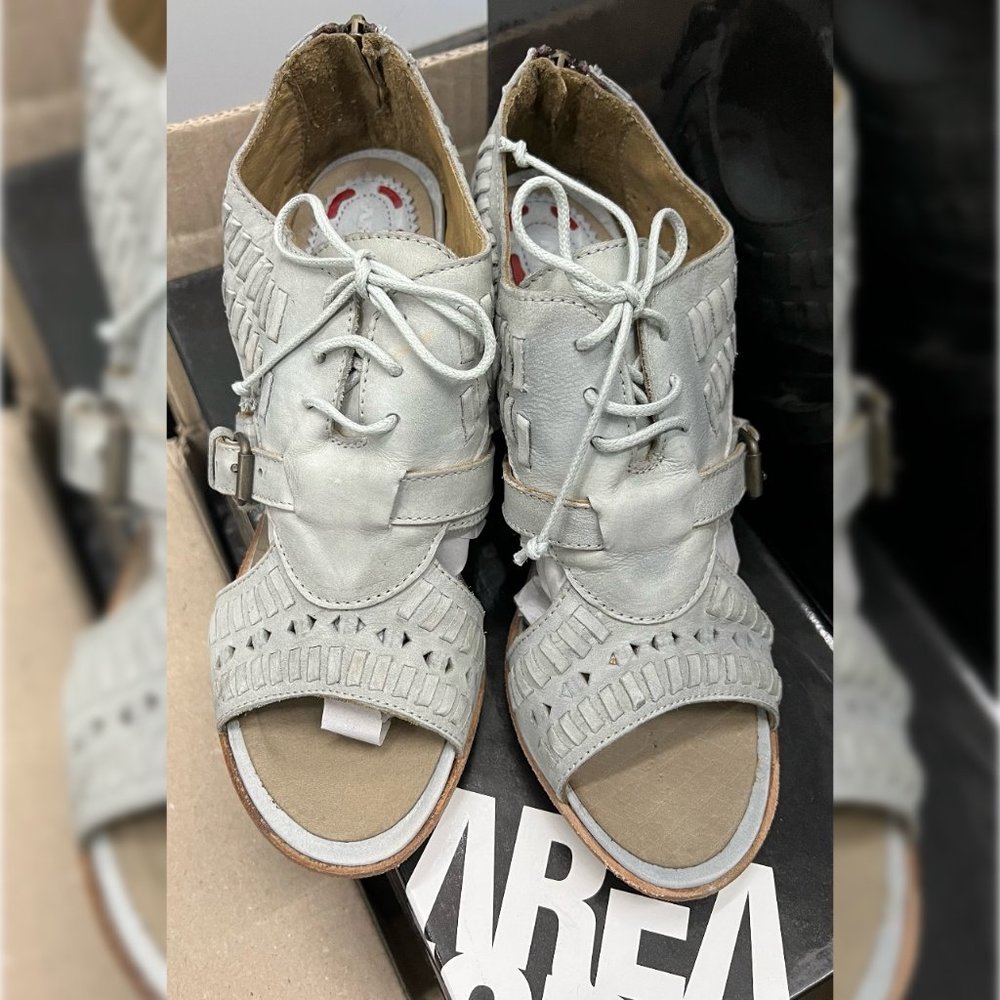 Leather Sandal Baby Blue with straps and buckle - Picture 2 of 4